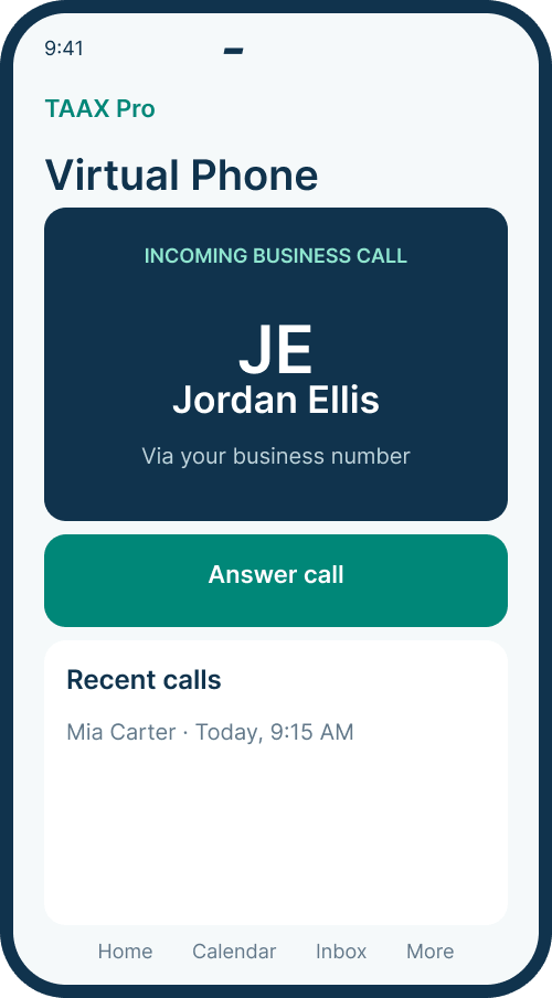 Virtual Phone screen